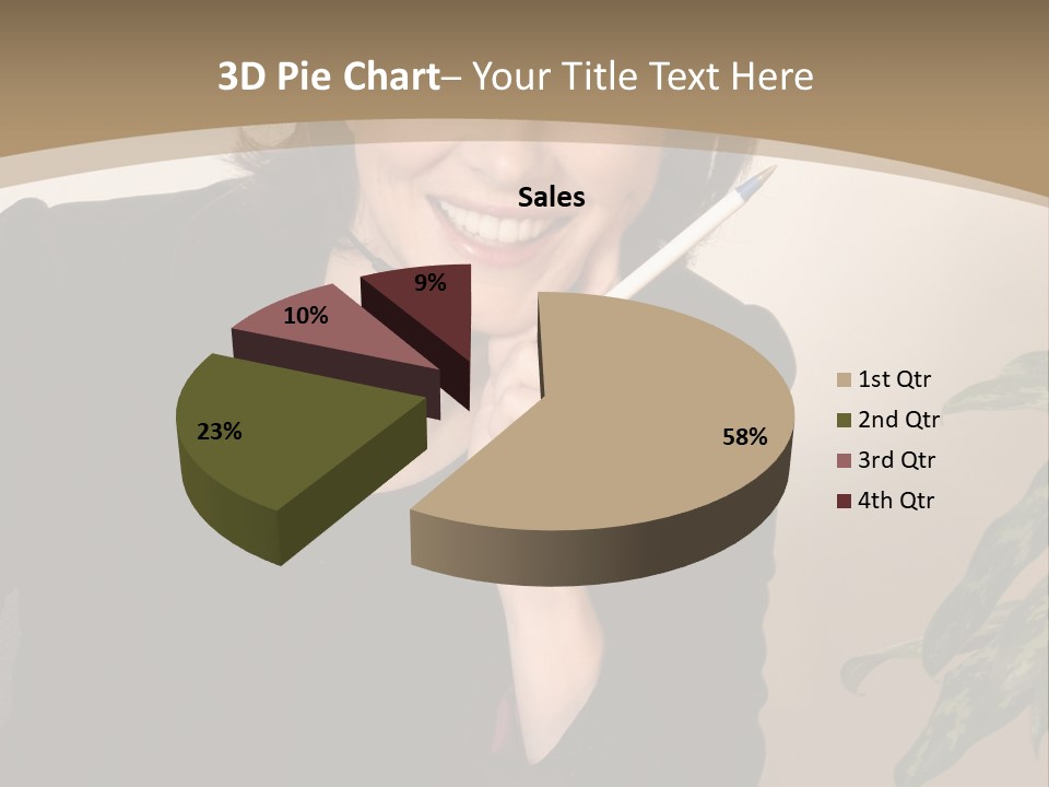 Woman Female Working PowerPoint Template