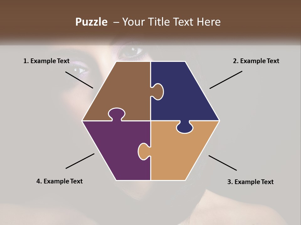 Portrait Alone Hair PowerPoint Template