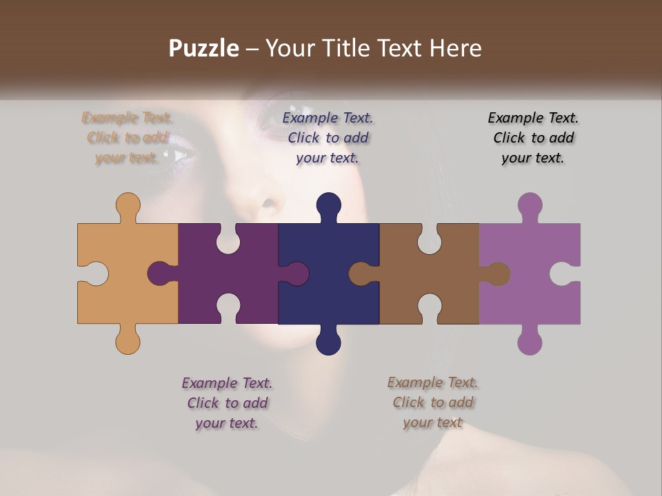 Portrait Alone Hair PowerPoint Template