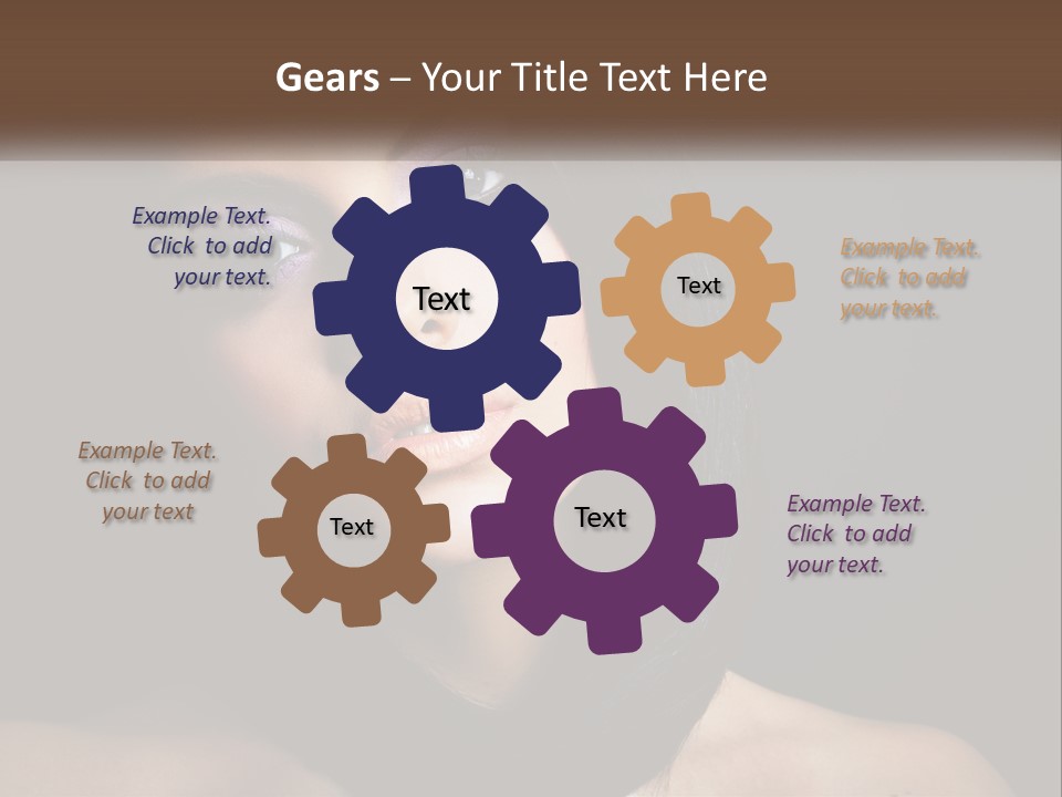 Portrait Alone Hair PowerPoint Template