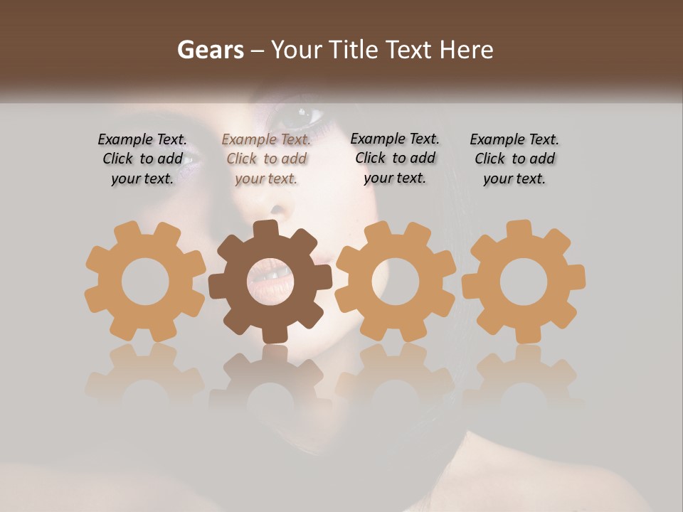 Portrait Alone Hair PowerPoint Template