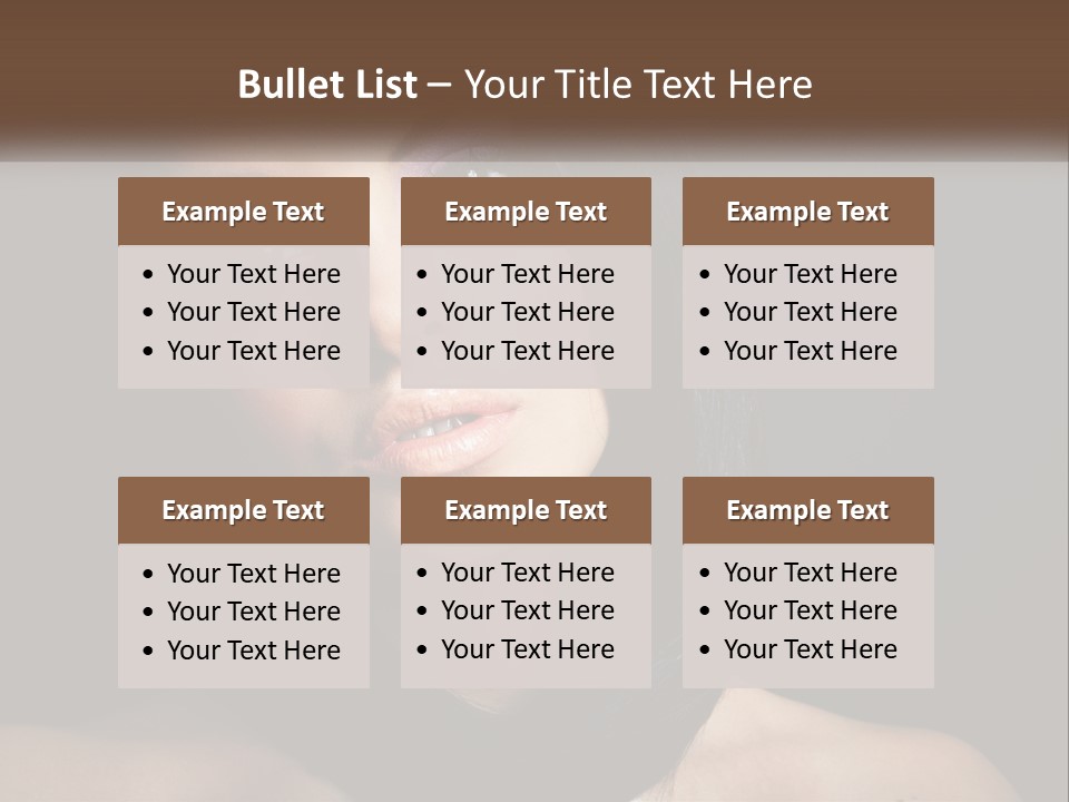 Portrait Alone Hair PowerPoint Template