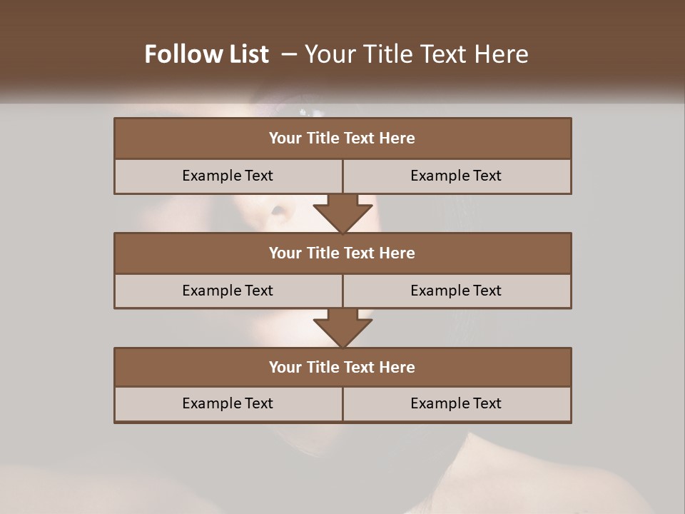 Portrait Alone Hair PowerPoint Template