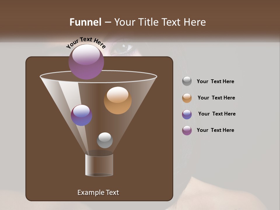 Portrait Alone Hair PowerPoint Template