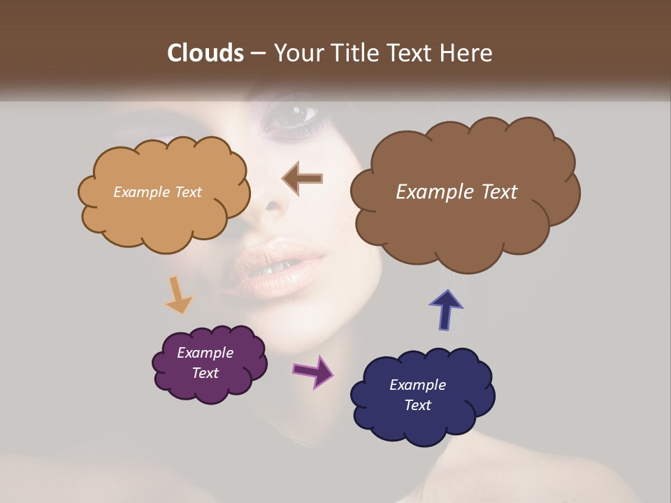 Portrait Alone Hair PowerPoint Template