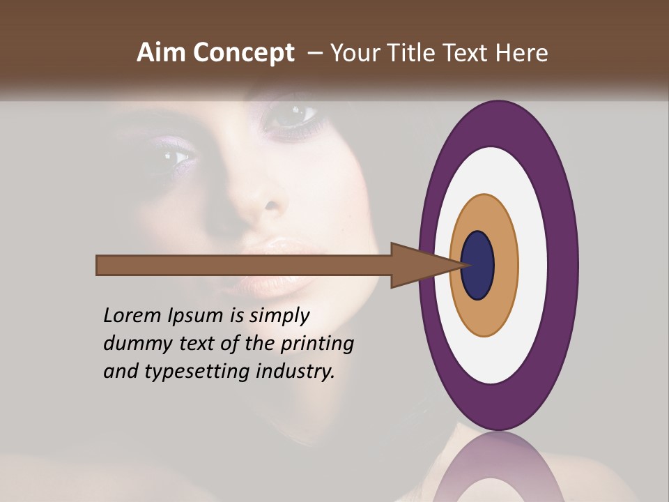 Portrait Alone Hair PowerPoint Template