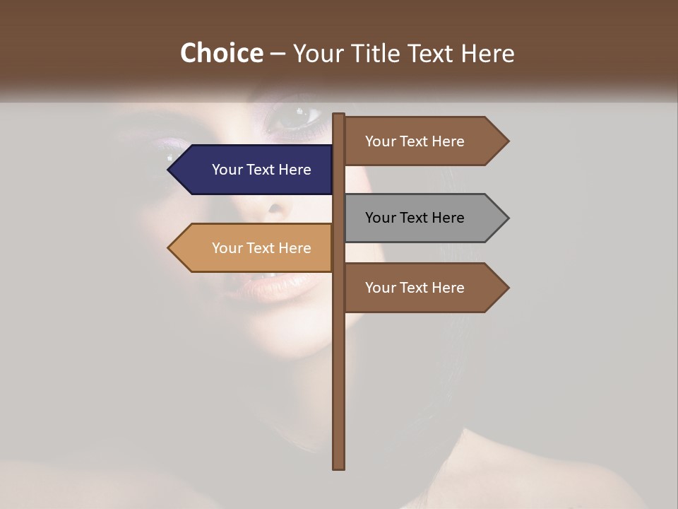 Portrait Alone Hair PowerPoint Template