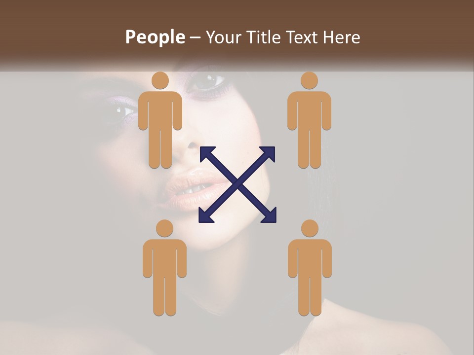 Portrait Alone Hair PowerPoint Template