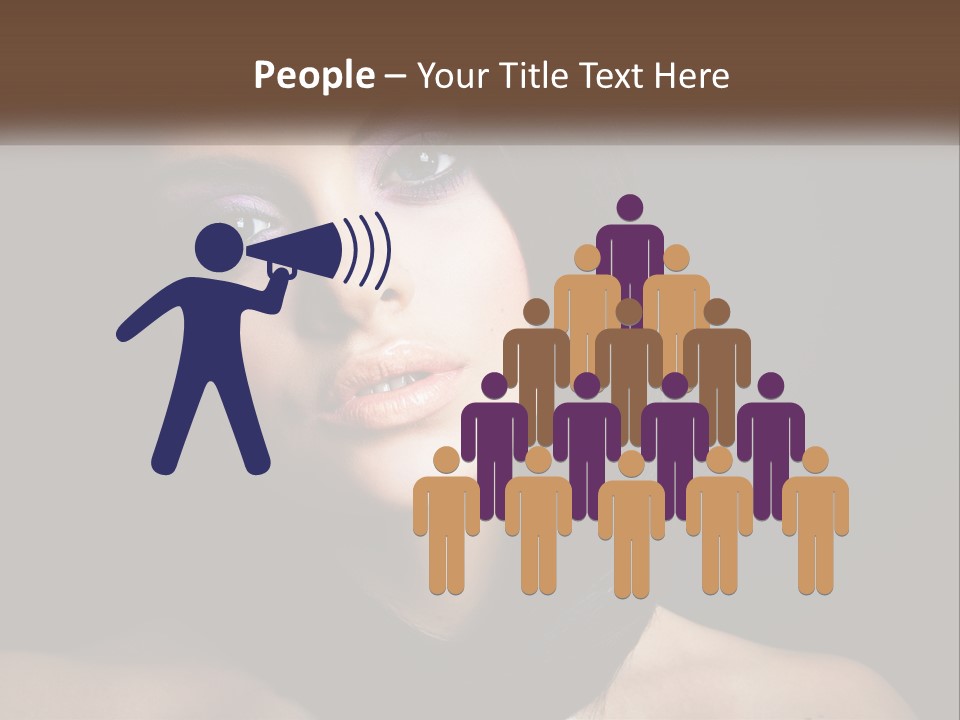 Portrait Alone Hair PowerPoint Template