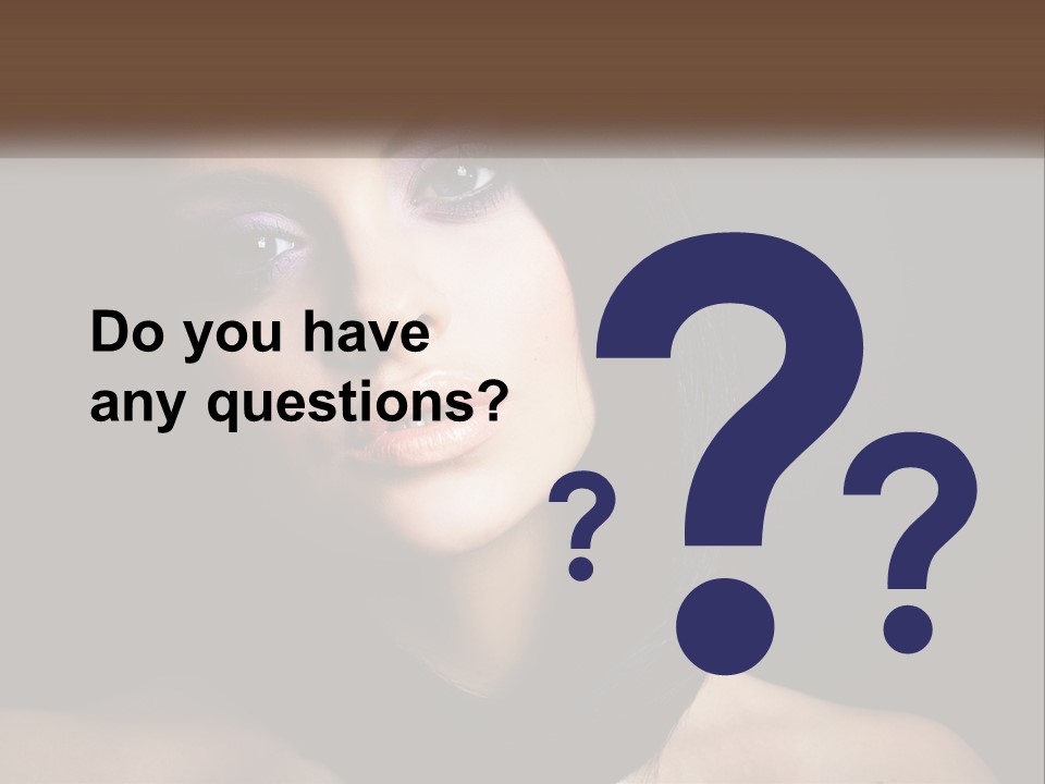 Portrait Alone Hair PowerPoint Template