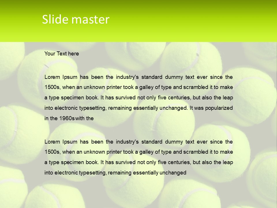 Tenis Tennis Exercise PowerPoint Template