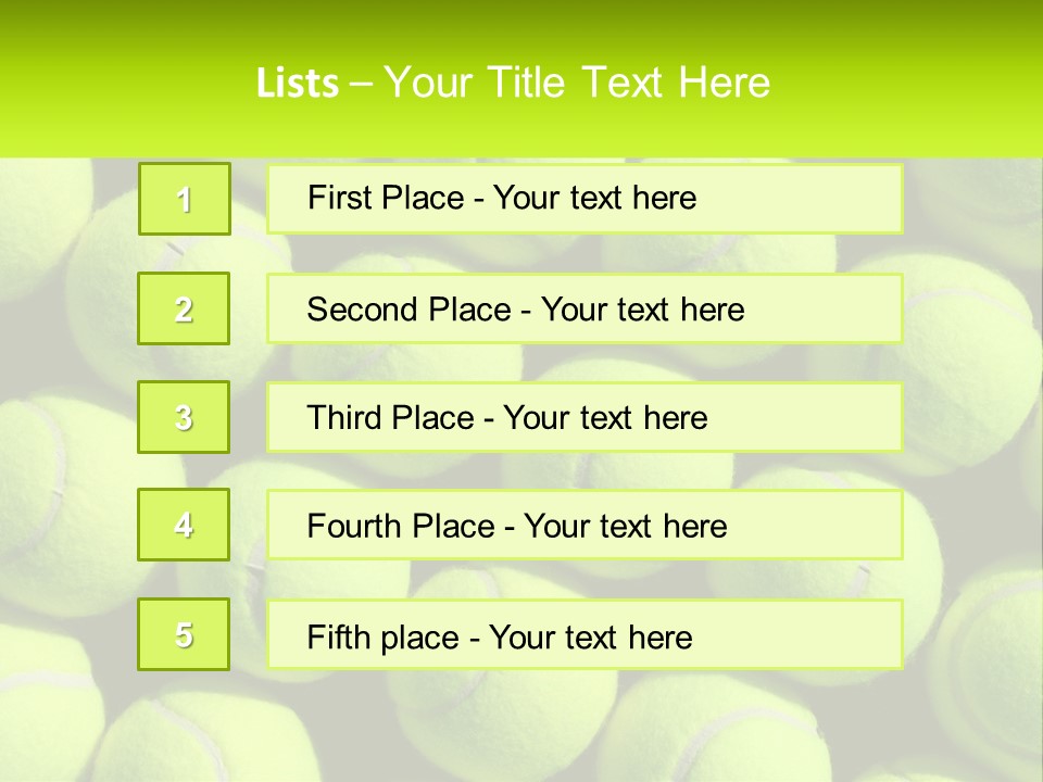 Tenis Tennis Exercise PowerPoint Template