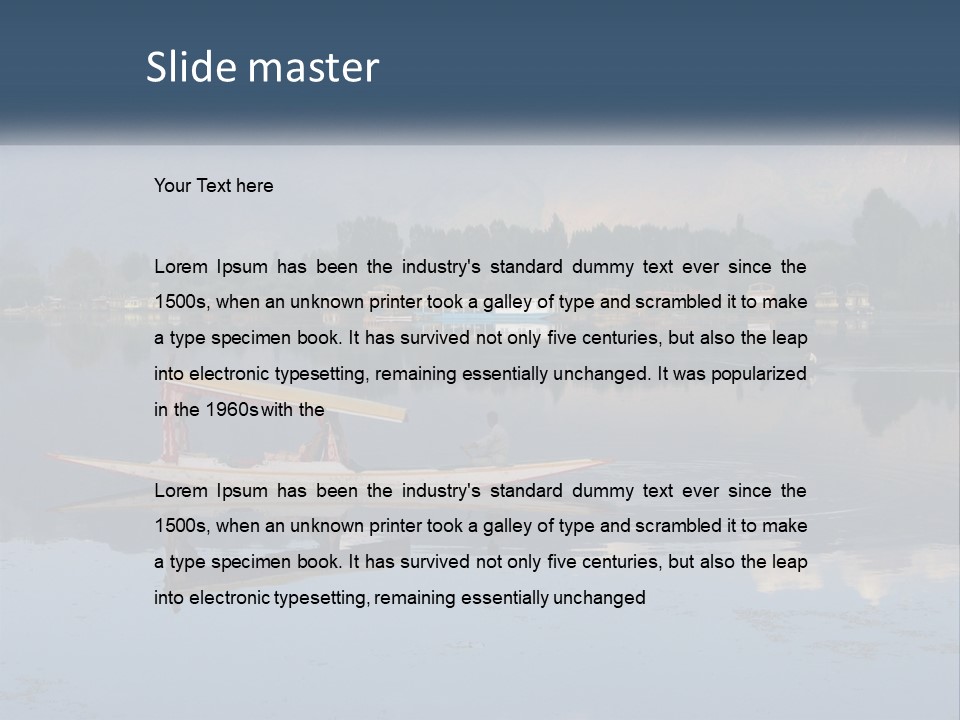 Kashmir Seller Lake PowerPoint Template