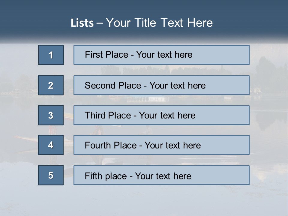 Kashmir Seller Lake PowerPoint Template