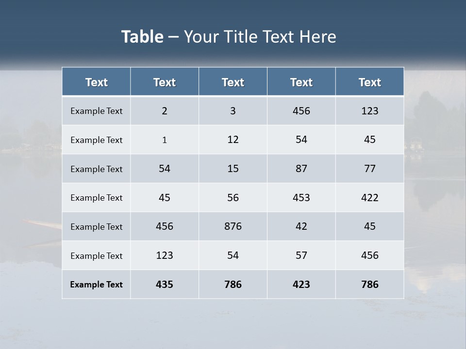 Kashmir Seller Lake PowerPoint Template