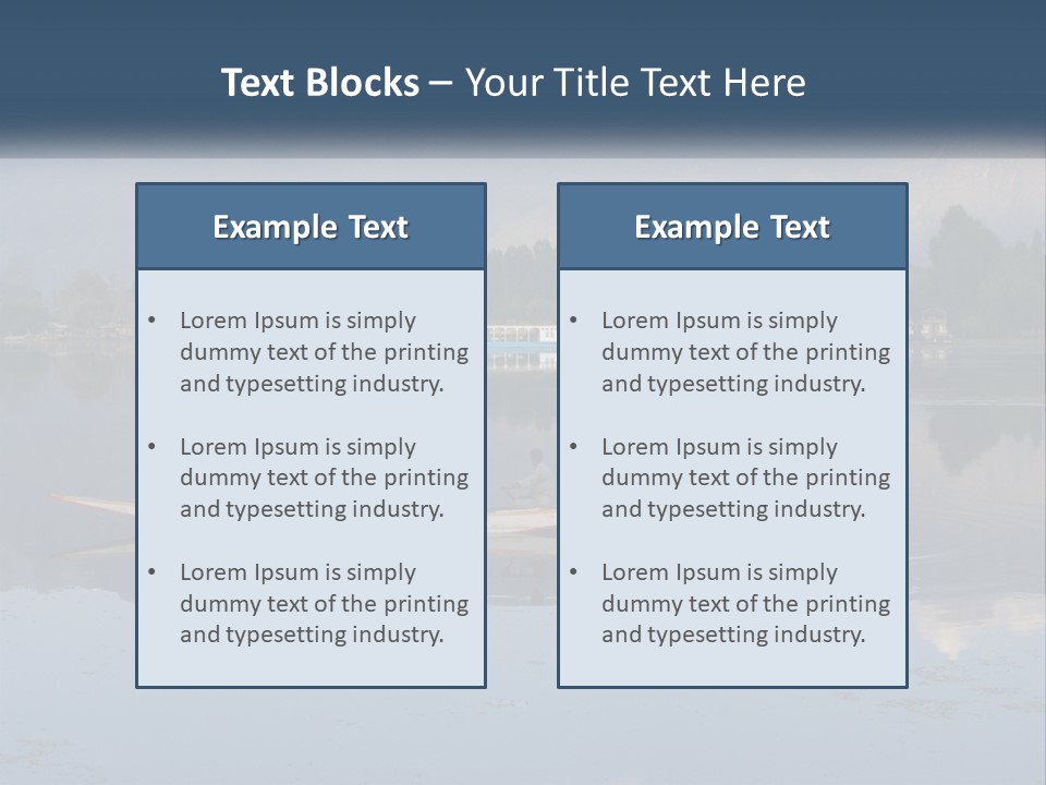 Kashmir Seller Lake PowerPoint Template