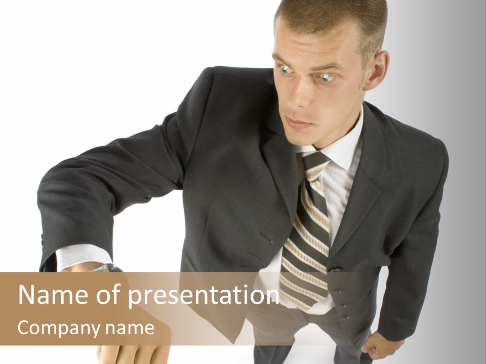 Tie Human Businessman PowerPoint Template