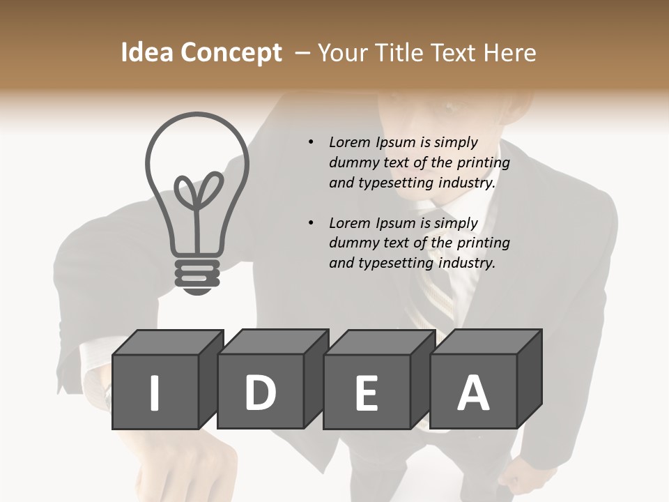 Tie Human Businessman PowerPoint Template