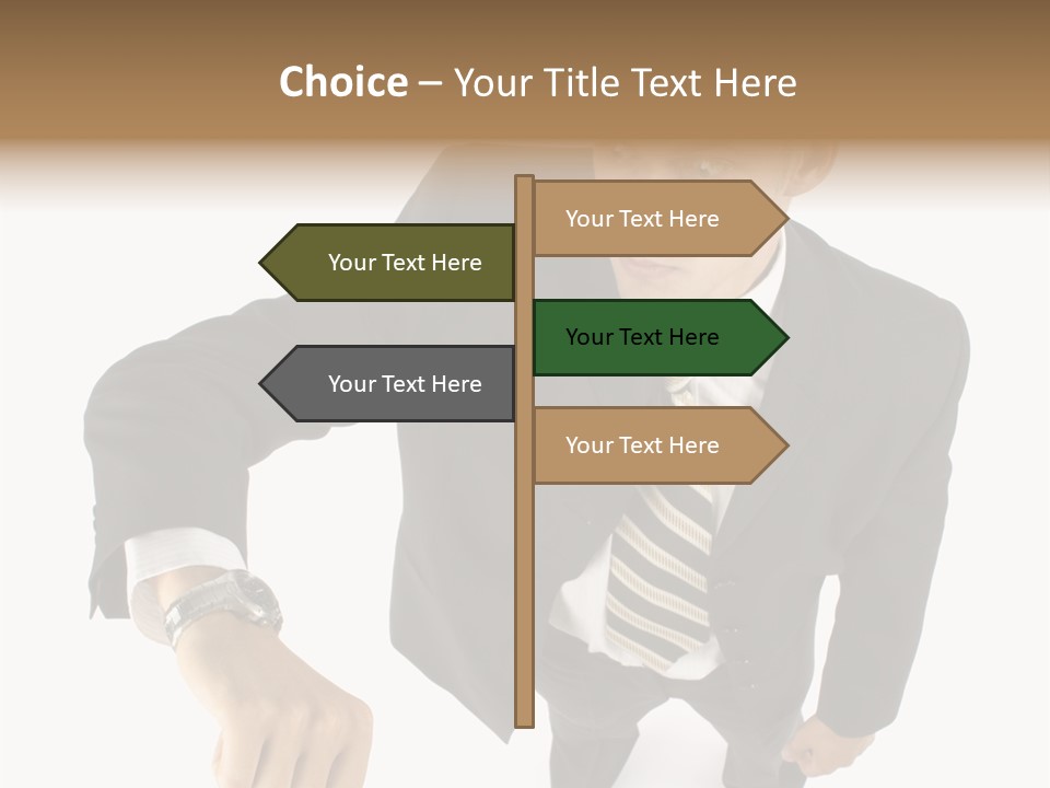 Tie Human Businessman PowerPoint Template