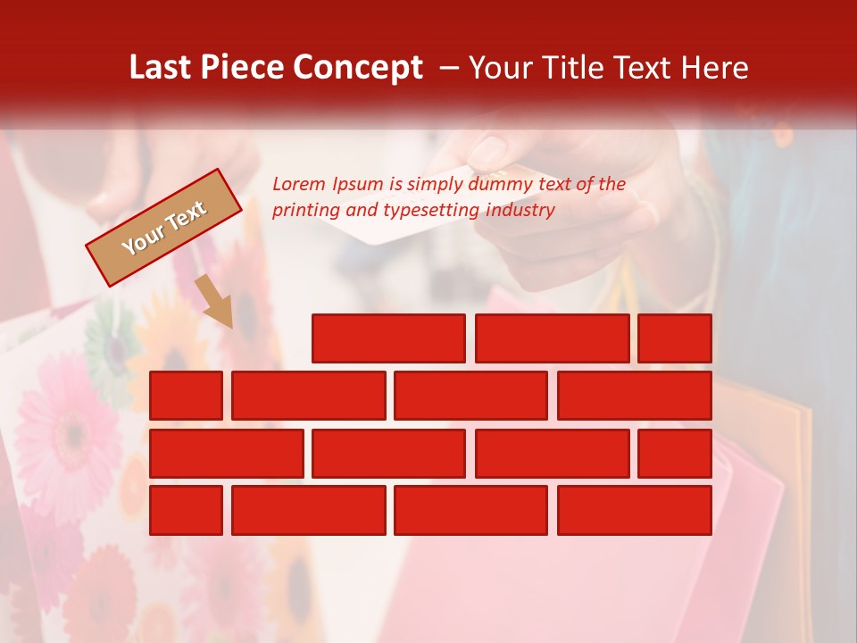 Consumer Mall Bag PowerPoint Template