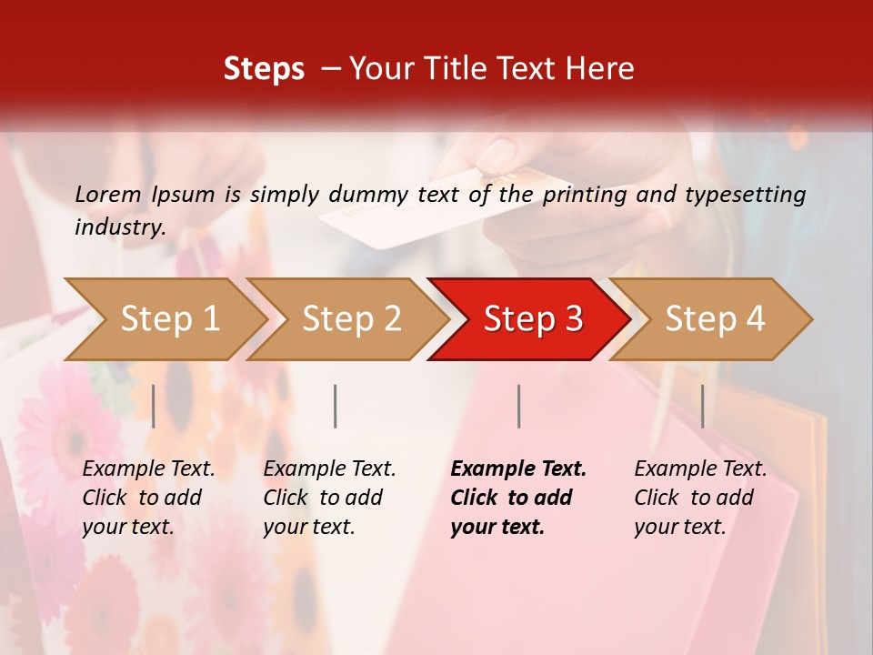 Consumer Mall Bag PowerPoint Template