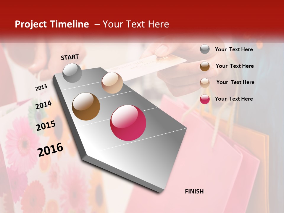 Consumer Mall Bag PowerPoint Template