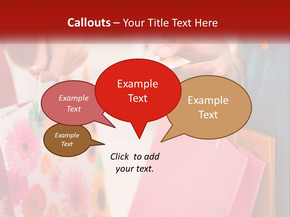 Consumer Mall Bag PowerPoint Template