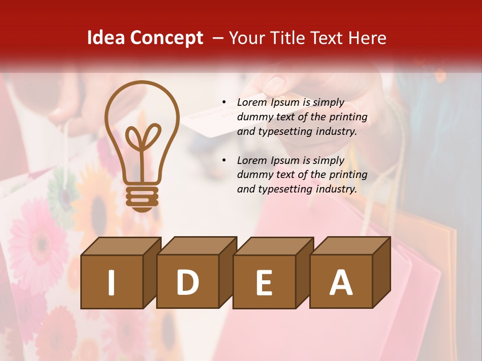 Consumer Mall Bag PowerPoint Template