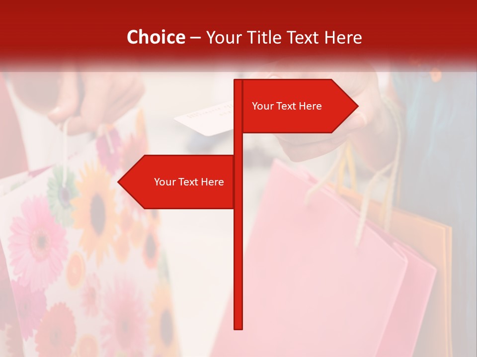 Consumer Mall Bag PowerPoint Template