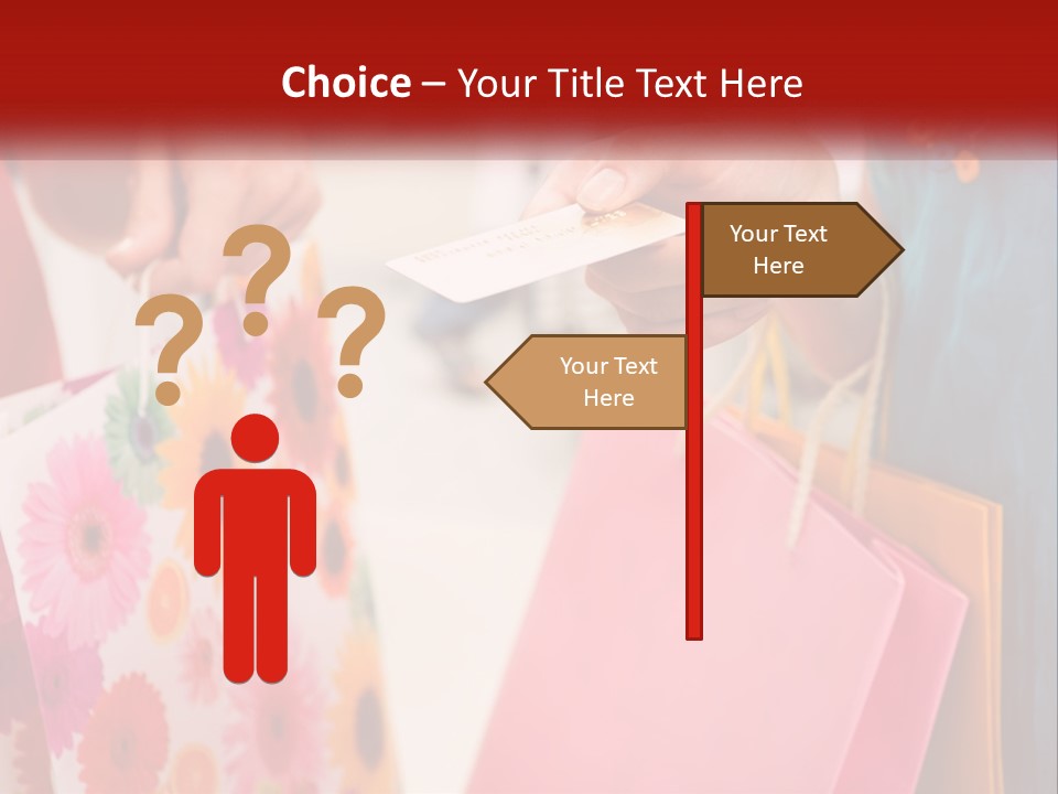 Consumer Mall Bag PowerPoint Template