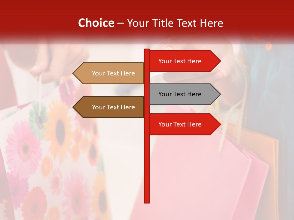 Consumer Mall Bag PowerPoint Template