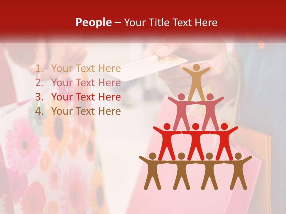 Consumer Mall Bag PowerPoint Template