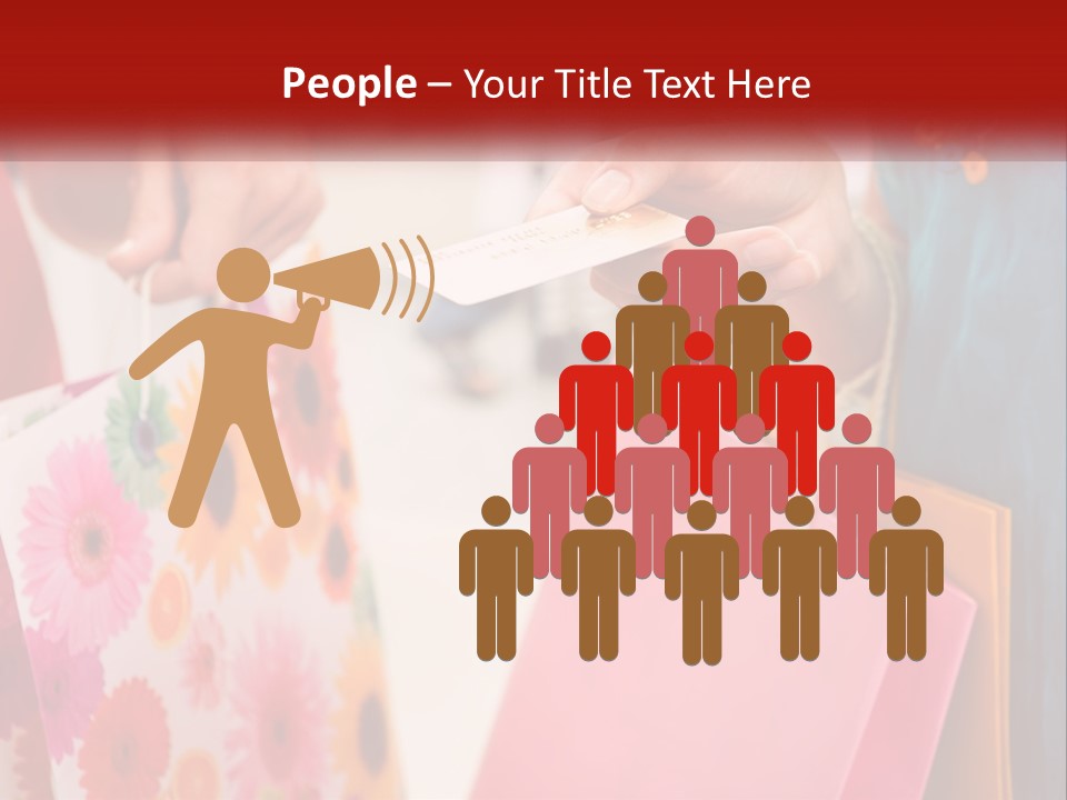 Consumer Mall Bag PowerPoint Template