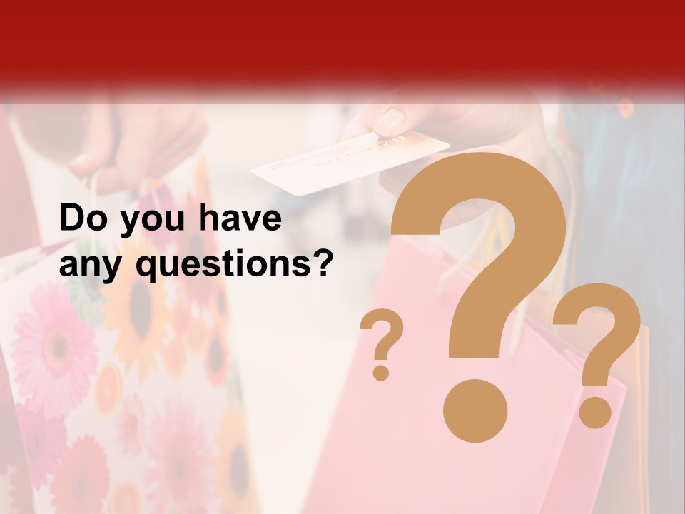 Consumer Mall Bag PowerPoint Template