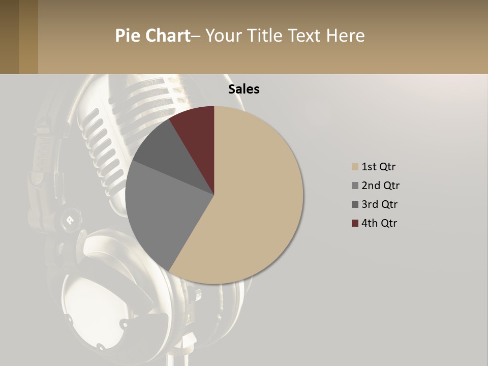 A Microphone With Headphones And A Microphone On Top Of It PowerPoint Template