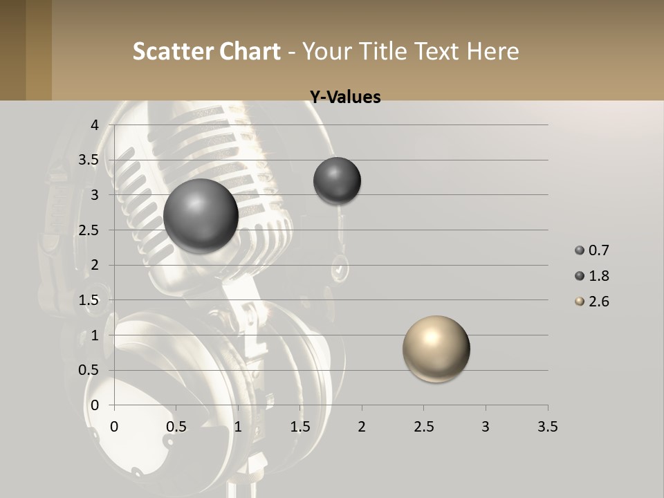 A Microphone With Headphones And A Microphone On Top Of It PowerPoint Template