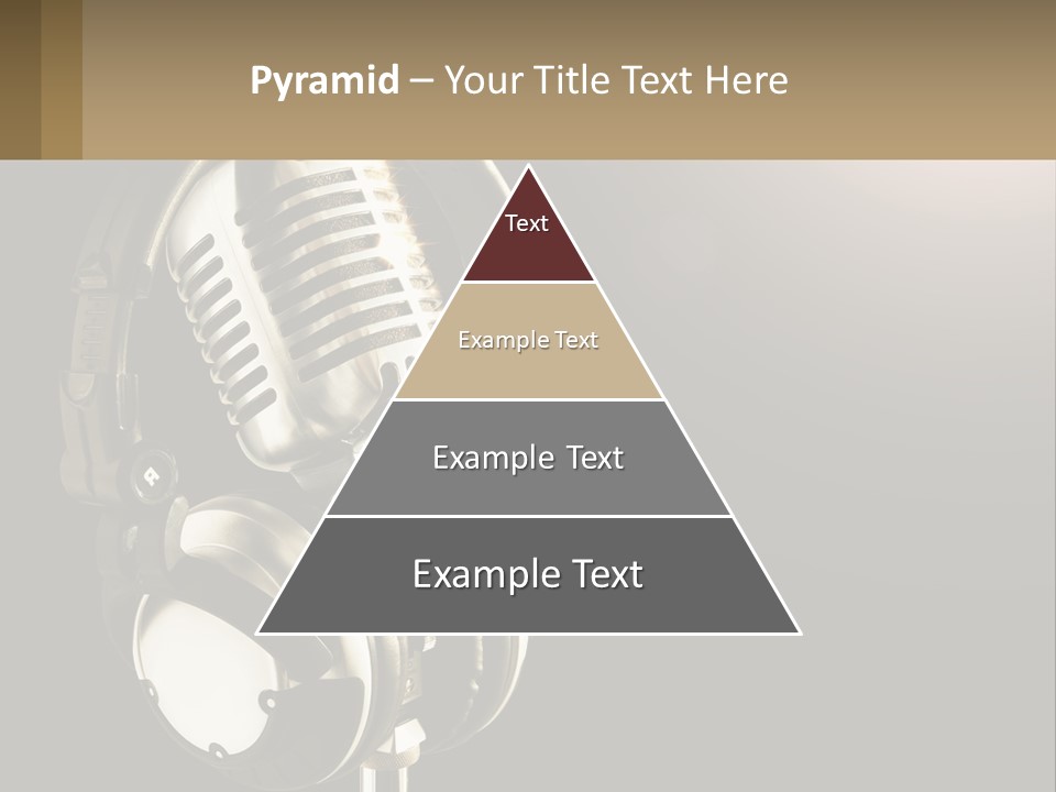 A Microphone With Headphones And A Microphone On Top Of It PowerPoint Template