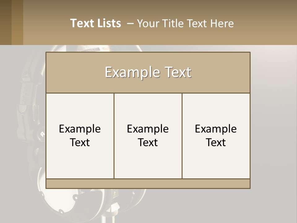 A Microphone With Headphones And A Microphone On Top Of It PowerPoint Template