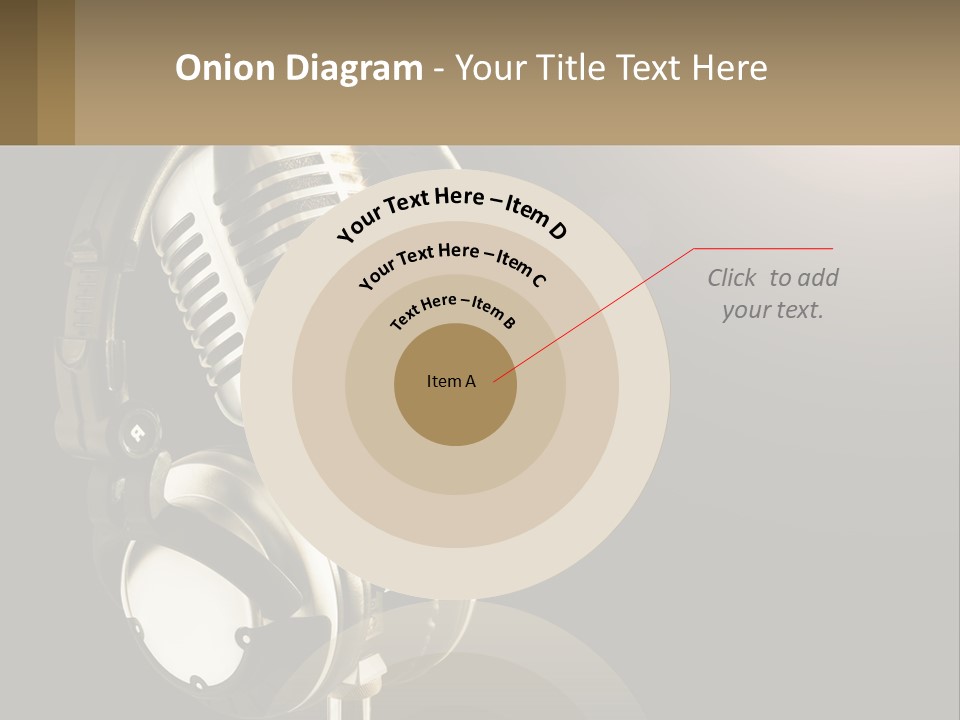 A Microphone With Headphones And A Microphone On Top Of It PowerPoint Template