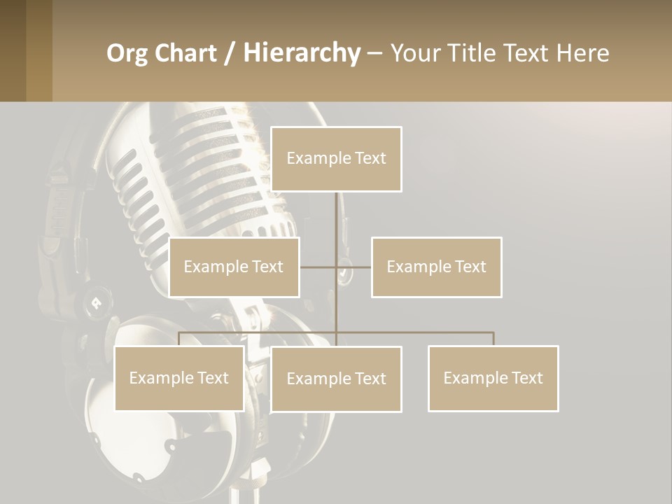 A Microphone With Headphones And A Microphone On Top Of It PowerPoint Template