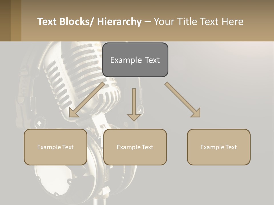 A Microphone With Headphones And A Microphone On Top Of It PowerPoint Template