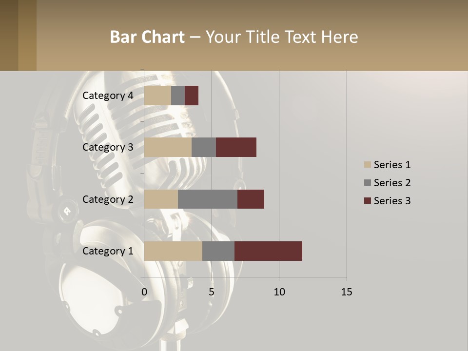 A Microphone With Headphones And A Microphone On Top Of It PowerPoint Template