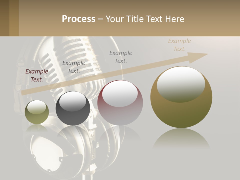 A Microphone With Headphones And A Microphone On Top Of It PowerPoint Template