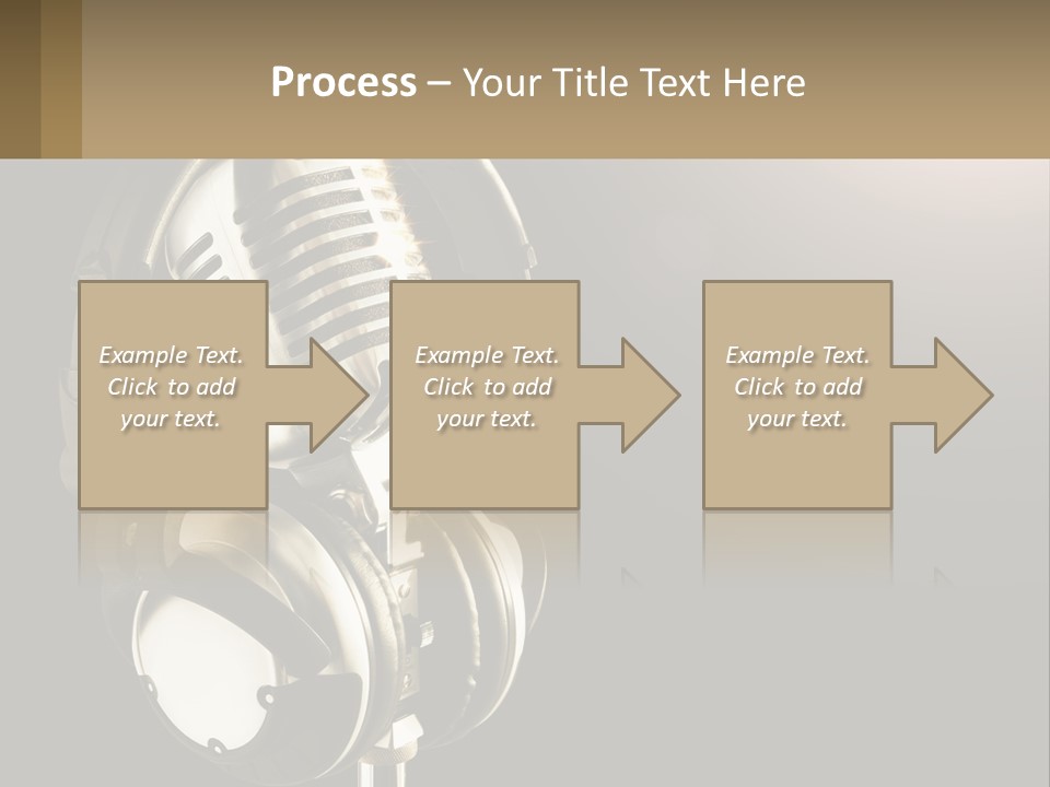A Microphone With Headphones And A Microphone On Top Of It PowerPoint Template
