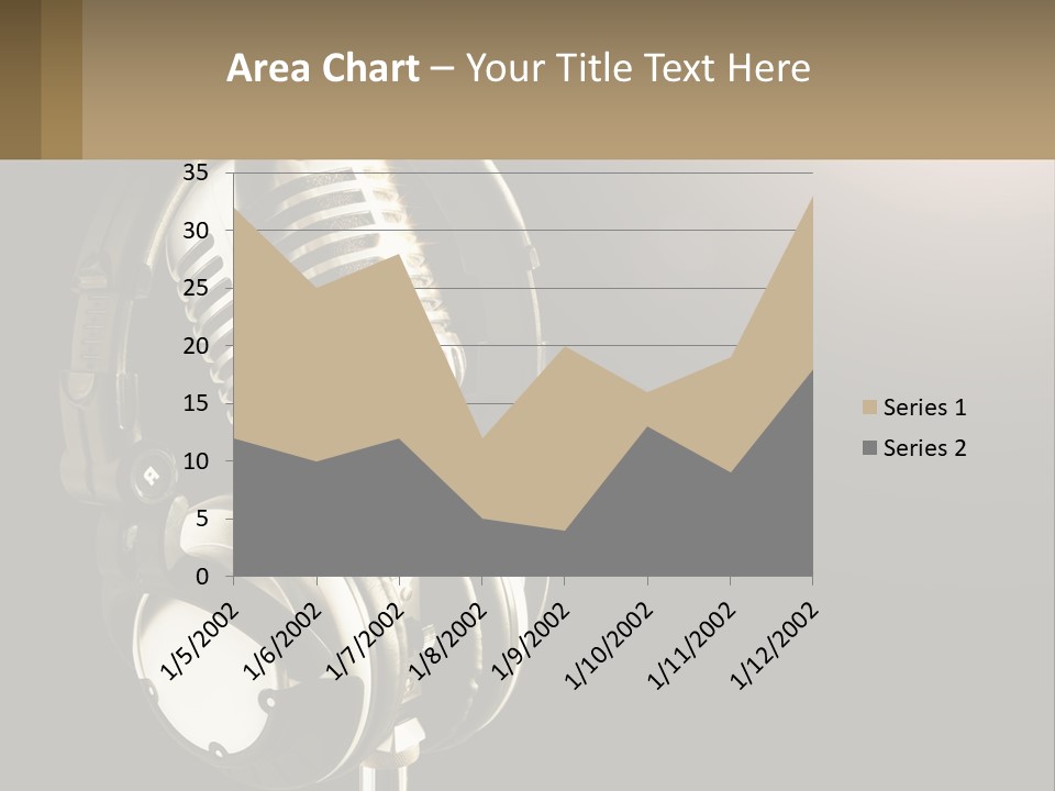 A Microphone With Headphones And A Microphone On Top Of It PowerPoint Template