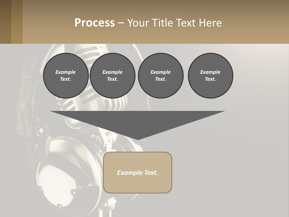 A Microphone With Headphones And A Microphone On Top Of It PowerPoint Template