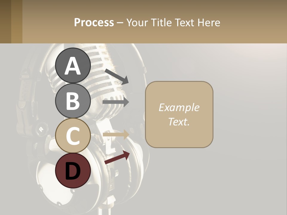 A Microphone With Headphones And A Microphone On Top Of It PowerPoint Template