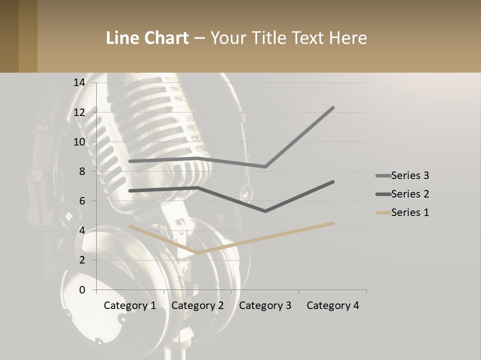 A Microphone With Headphones And A Microphone On Top Of It PowerPoint Template
