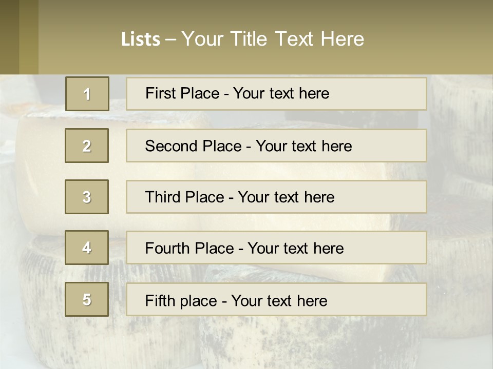 Authentic Cheese Ingredient PowerPoint Template