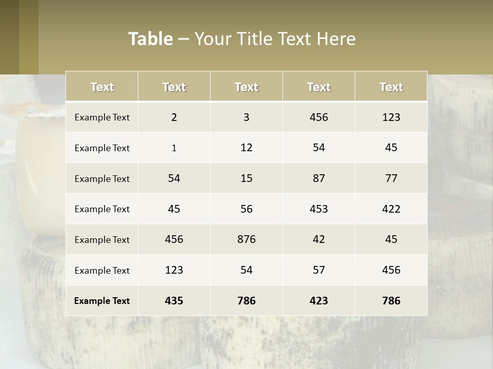 Authentic Cheese Ingredient PowerPoint Template